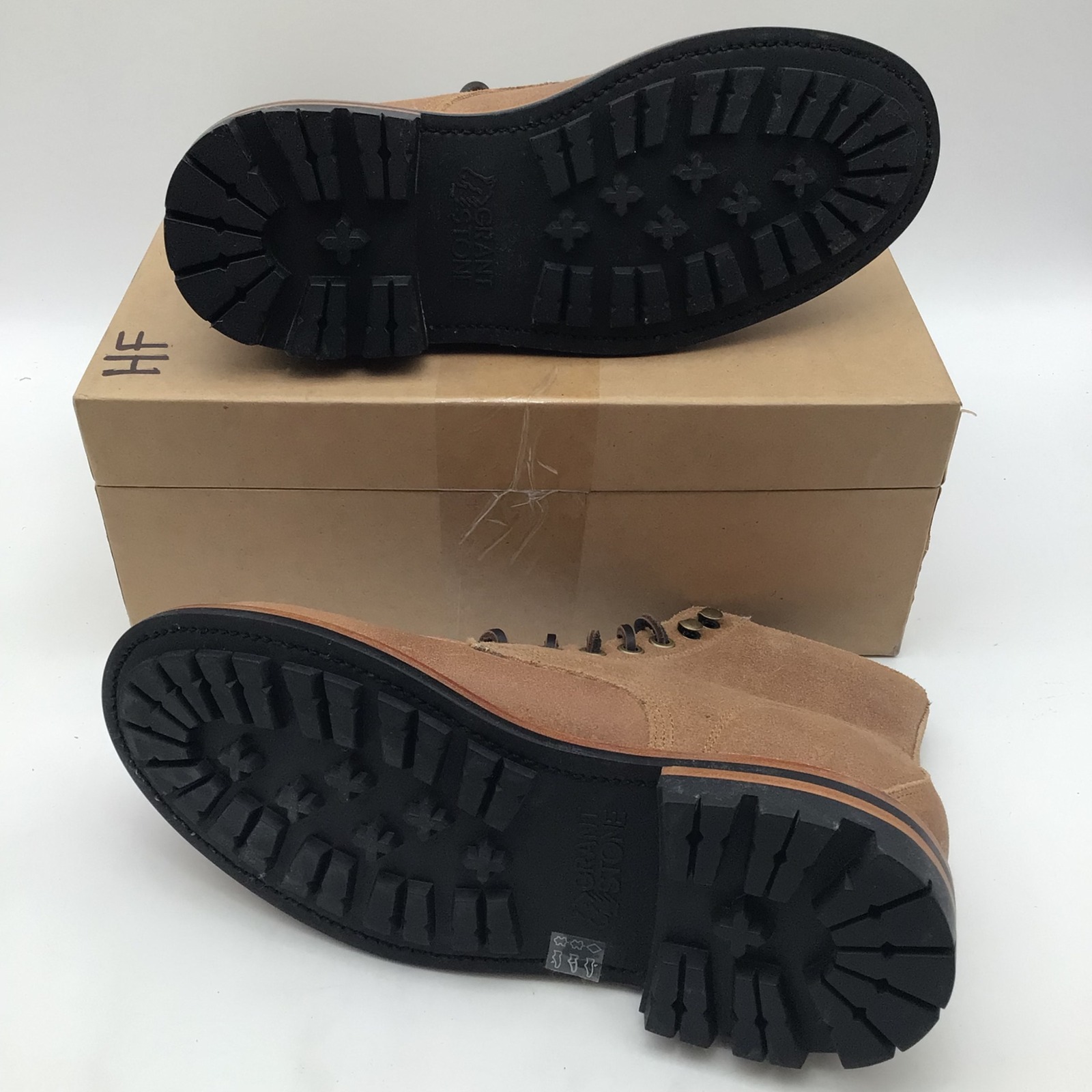 Grant Stone Brass Boot Waxed Natural Leather Lug Sole Mens Size 6.5 E Gs0058 New — image 5 of 7